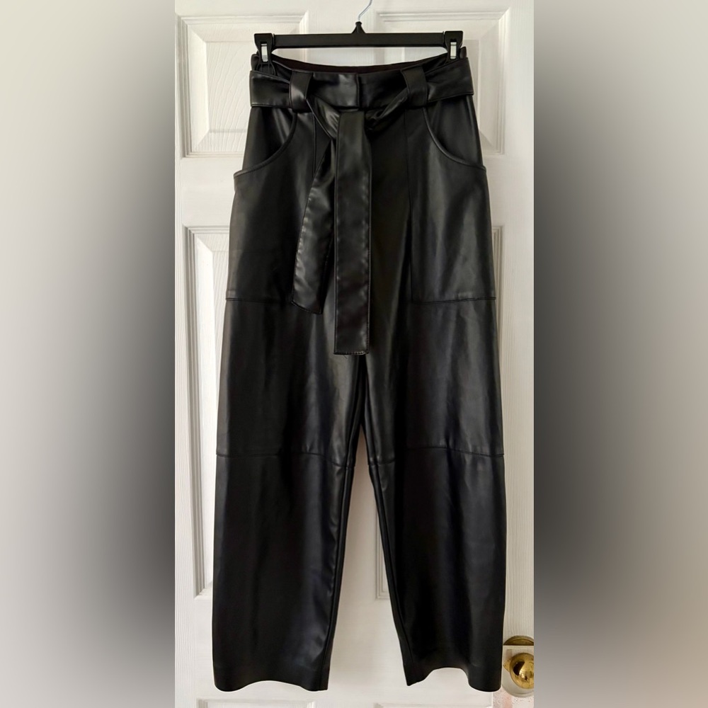 Express Black Faux Leather Pants